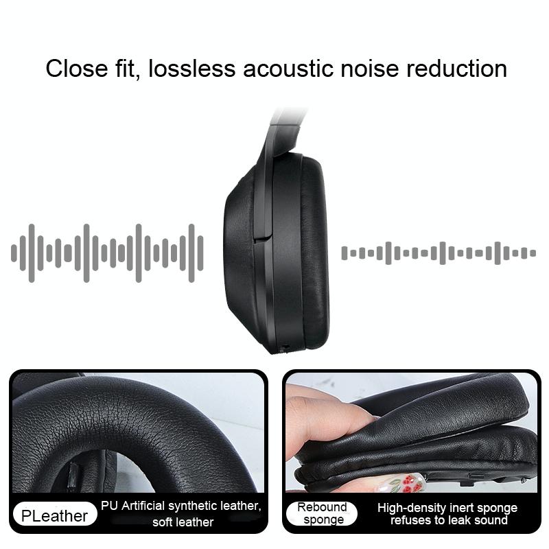 2-Pack Leather Earpads For Sony Wh-1000Xm4 - Black With Buckle-1915198123827924996