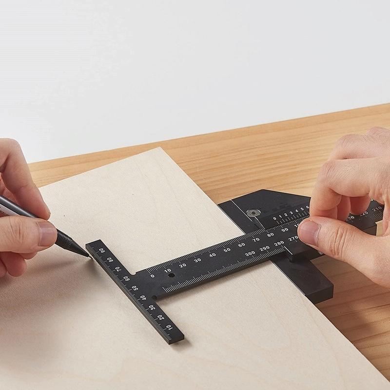 Multifunctional Aluminum Alloy Marking Ruler - T Type-1964932194187218948