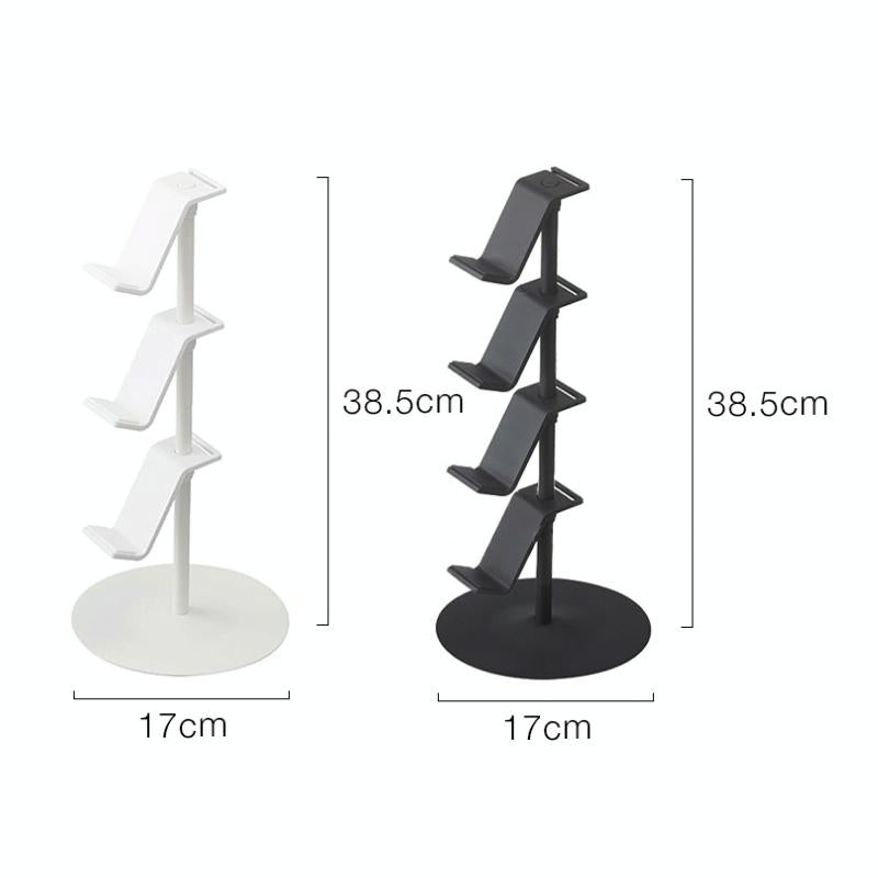 3-Tier Desktop Gamepad And Headphone Storage Rack - White-1915198262067990529