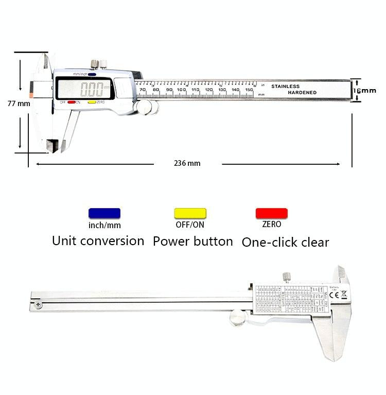 Stainless Steel Digital Caliper - Electronic - 04-1964932352882905089
