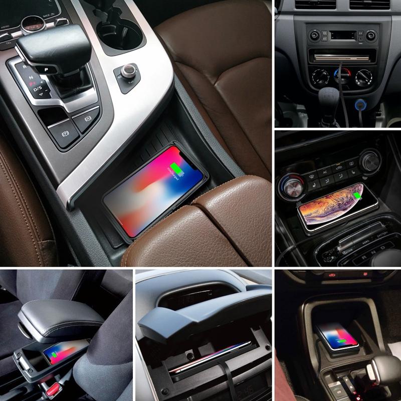 15W Qi Car Wireless Charging Pad - 30Cm Short Cable Anti-Skid-1915198260776144902