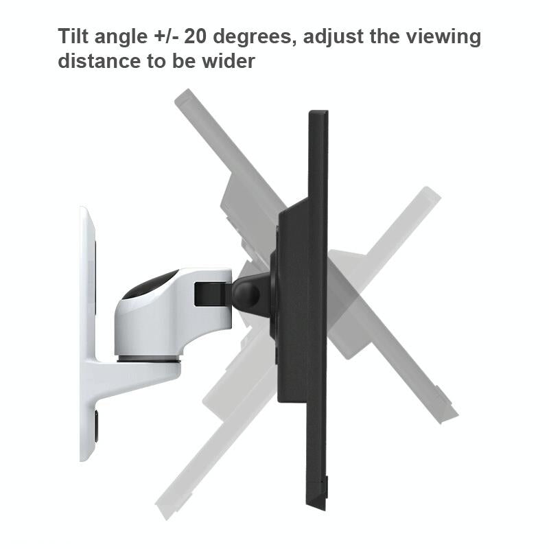 Universal Swivel Wall Mount For Computer Monitors - White-1964932195562950657
