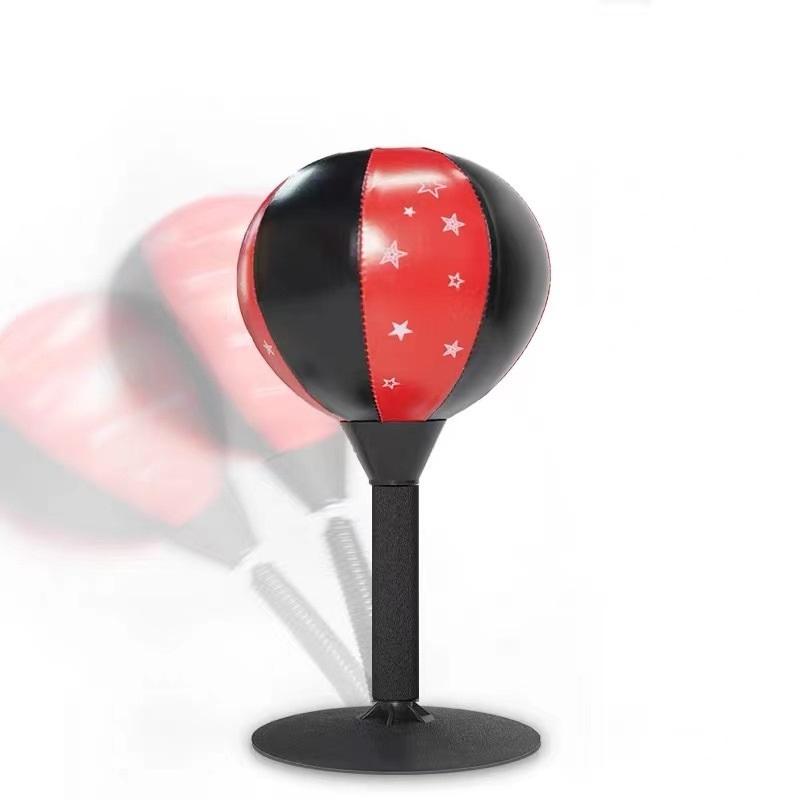 Desktop Boxing Speed Ball With Reaction Target - Red / Black-1915196869005414407