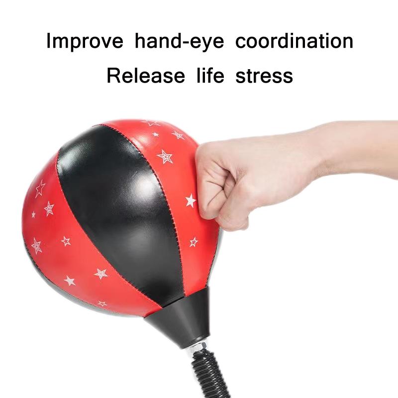 Desktop Boxing Speed Ball With Reaction Target - Red / Black-1915196869005414403