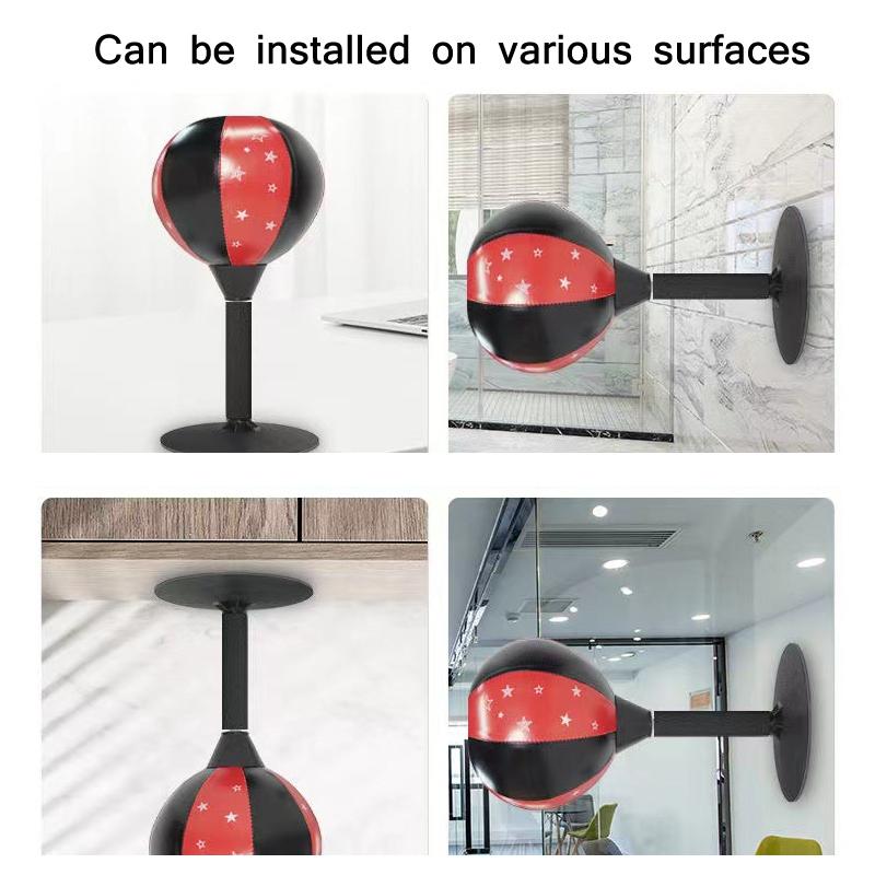 Desktop Boxing Speed Ball With Reaction Target - Red / Black-1915196869005414405