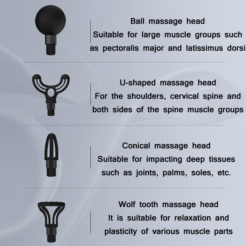12-Speed Vibrating Mini Muscle Massager - Gray-1915198137321000965