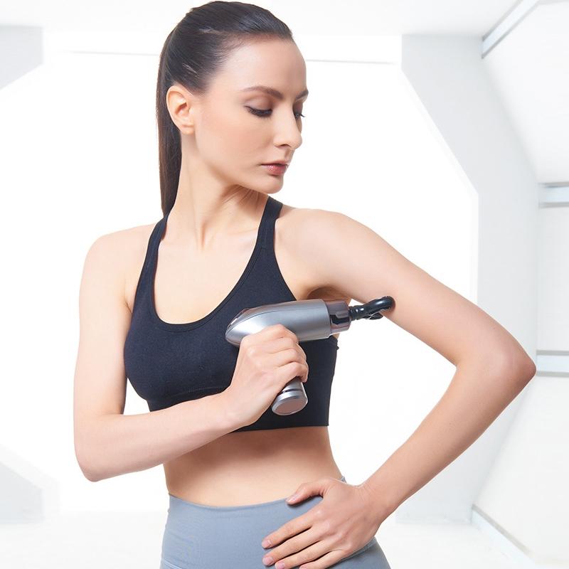 12-Speed Vibrating Mini Muscle Massager / Massage Gun - Green-1915197986661601286