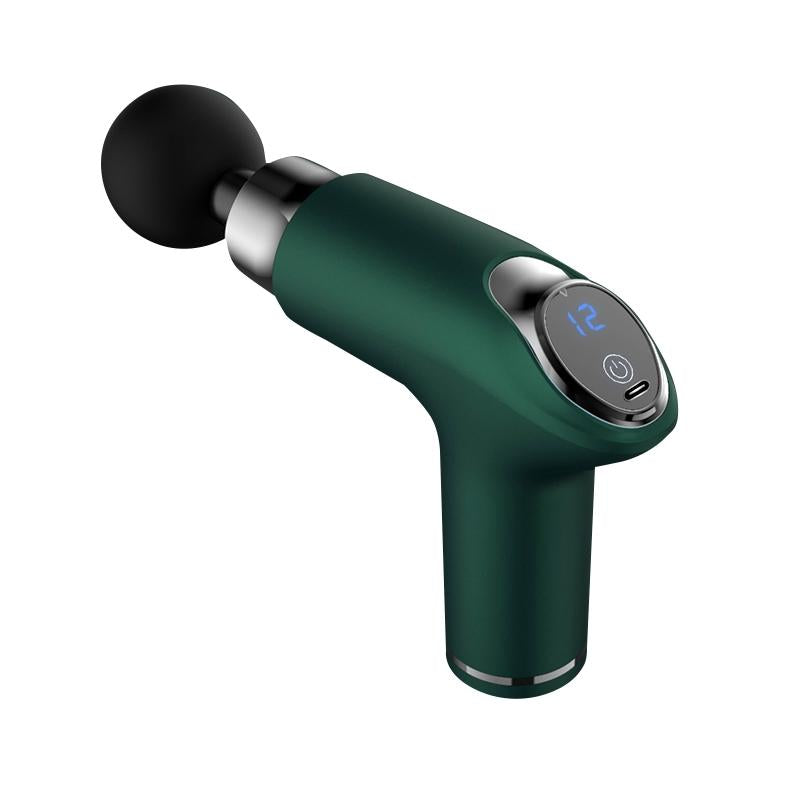 12-Speed Vibrating Mini Muscle Massager / Massage Gun - Green-1915197986661601287