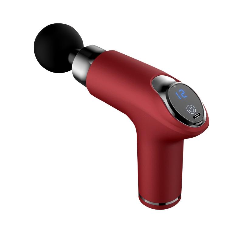 12-Speed Vibrating Mini Muscle Massager / Massage Gun - Red-1915197825751322624