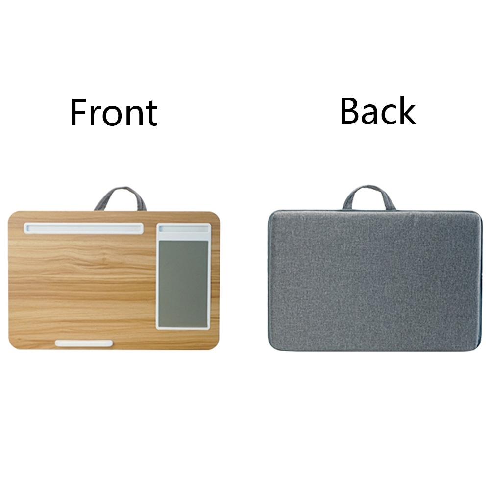 Black Wood Multifunctional Lazy Desk - Compact Design-1964932168224477187