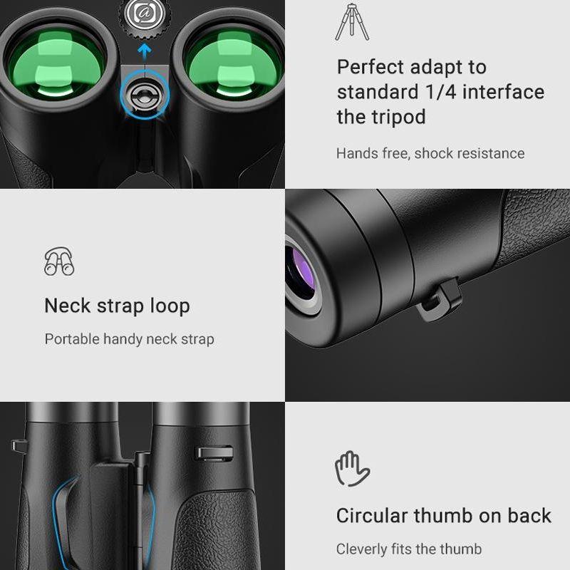 Autofocus 10X42 Binoculars - Fixed Focus Black-1915196823212003334