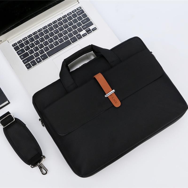 14-14.6 Inch Multifunctional Laptop Bag - Durable Shoulder & Handheld - Black-1915196971925245958