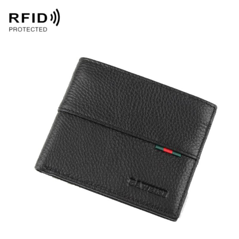 Rfid Men Short Wallet With Card Slots-1915197961730658311