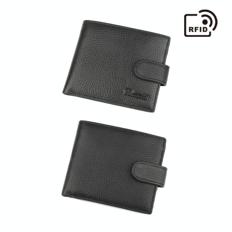 Rfid-Protected Men Short Wallet - Secure & Compact-1915198257408118786