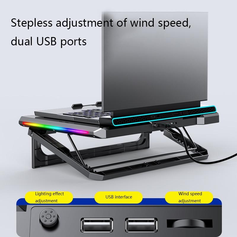 Light-Up Laptop Cooler - Rgb Effect-1964932181772079106