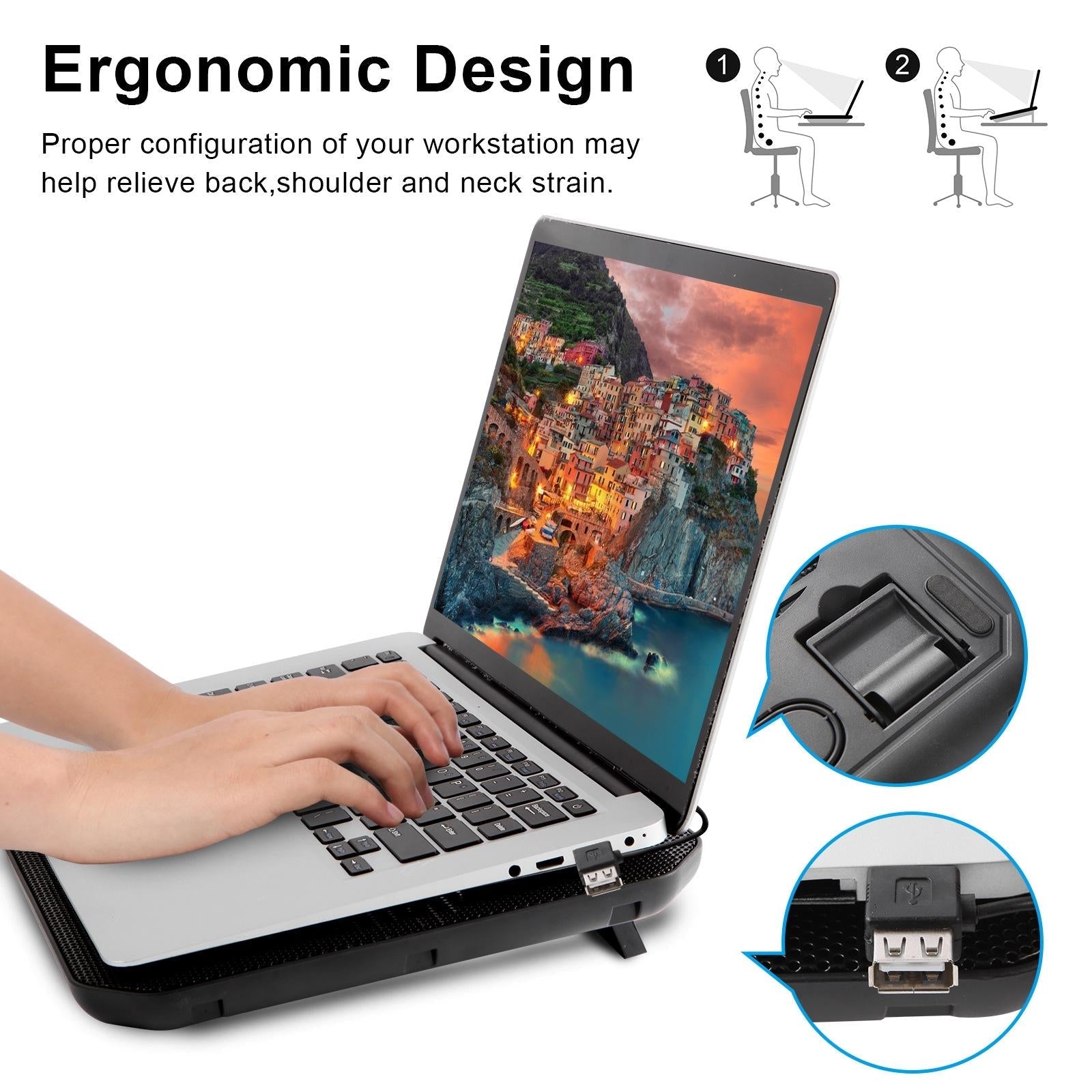 Nuoxi M10 Dual Usb Laptop Cooling Pad-1915196950261665796