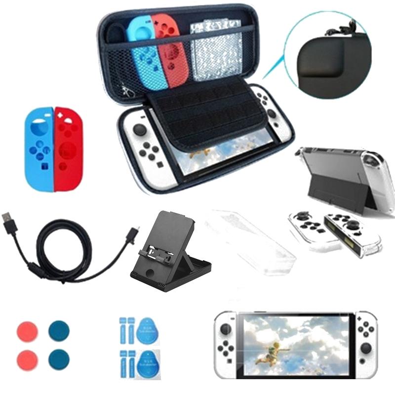 Switch Oled Bundle With Crystal Shell Remote Film And Storage Bag-1915197688891183104