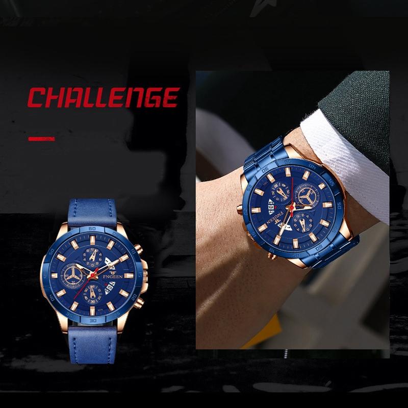 Waterproof Quartz Watch With Black Leather Strap And Shell-1915197271209807878