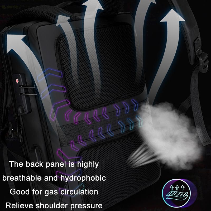 15.6 Gaming Backpack - Durable Hard Shell Black-1915198321694216196