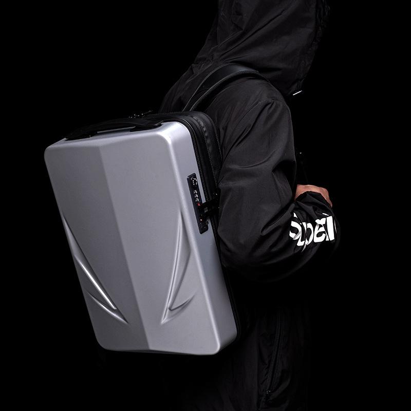 Men Gaming Backpack - Hard Shell Single-Layer Green-1915198262726496262