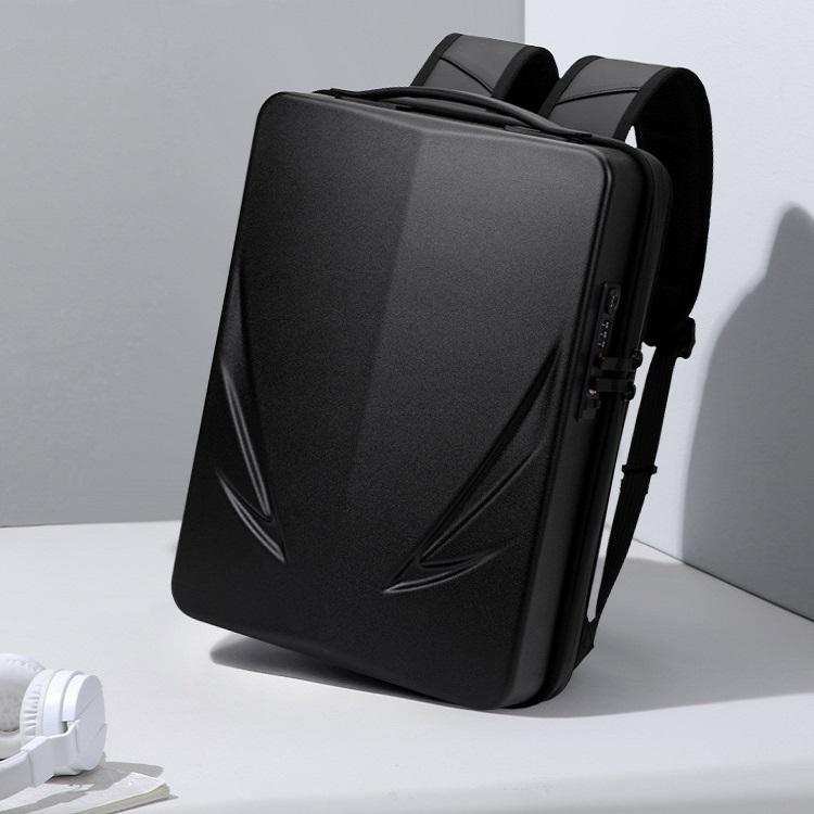 Men Gaming Backpack - Double-Layer Hard Shell - Black-1915197609878884353