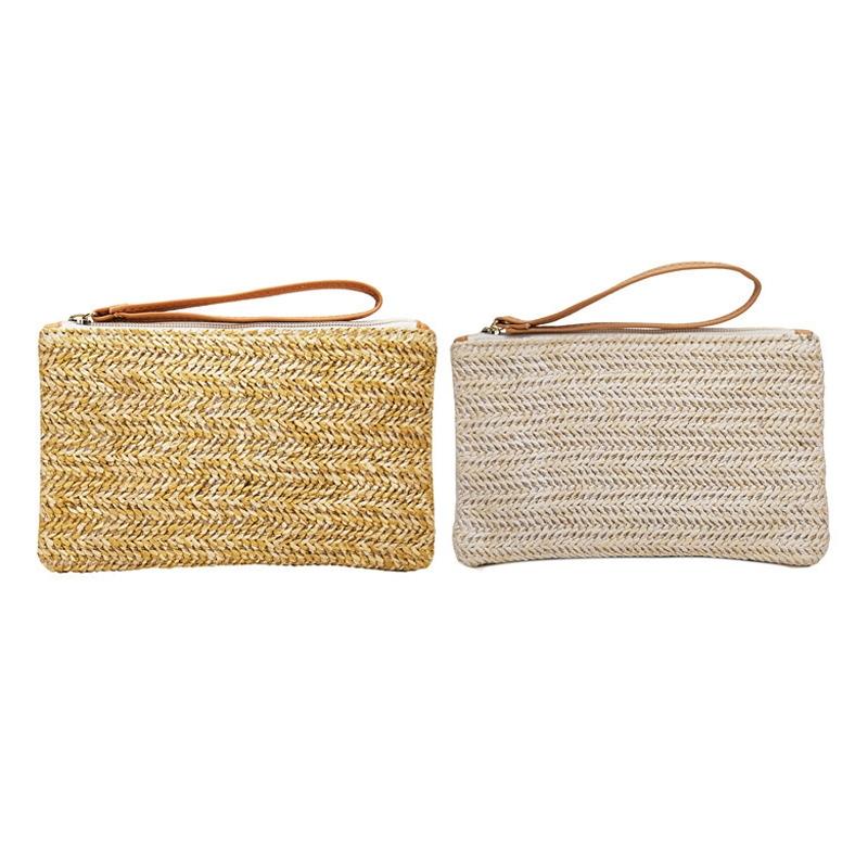 Beach Straw Clutch Coin Purse For Summer Fun-1915197954239631361