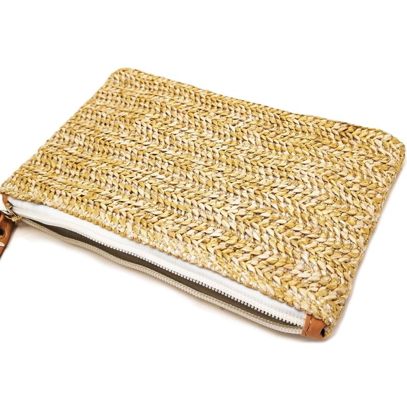 Beach Straw Clutch Coin Purse For Summer Fun-1915197954239631361