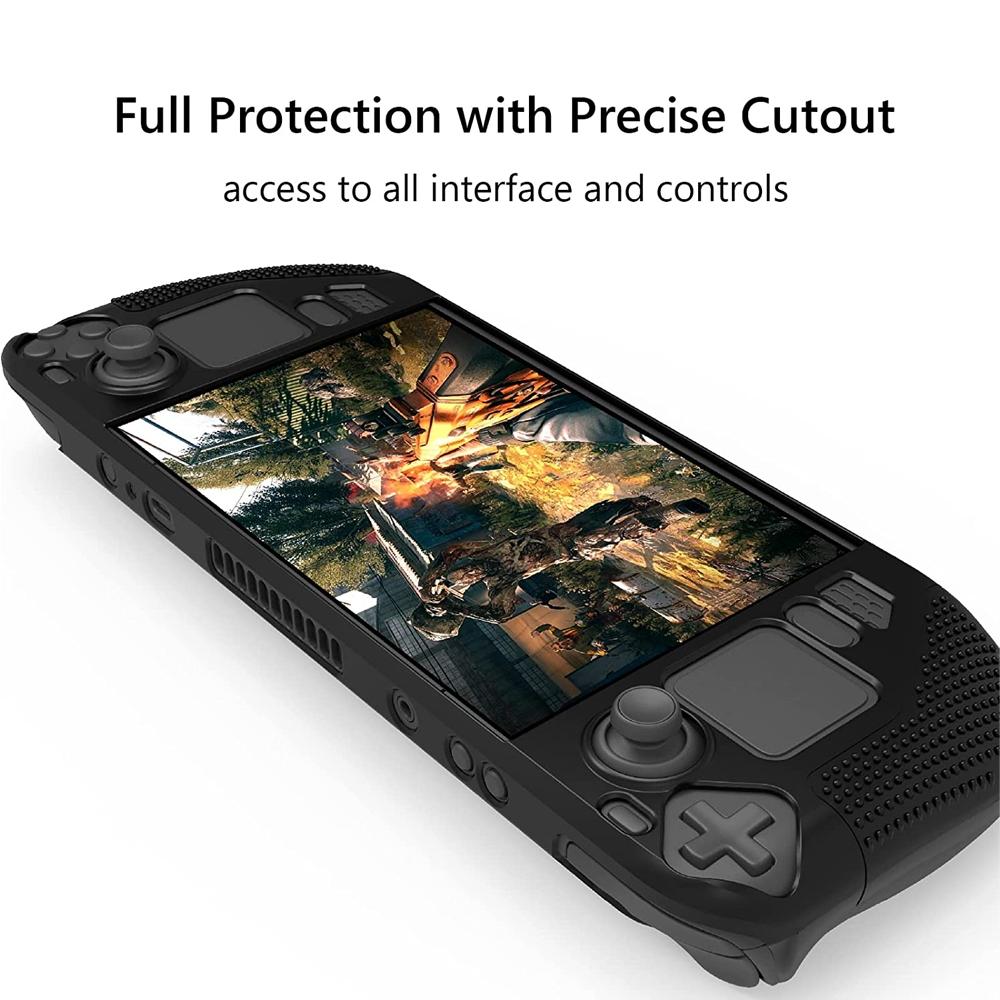 Anti-Slip Silicone Case For Steam Deck - Black-1915196875330424834