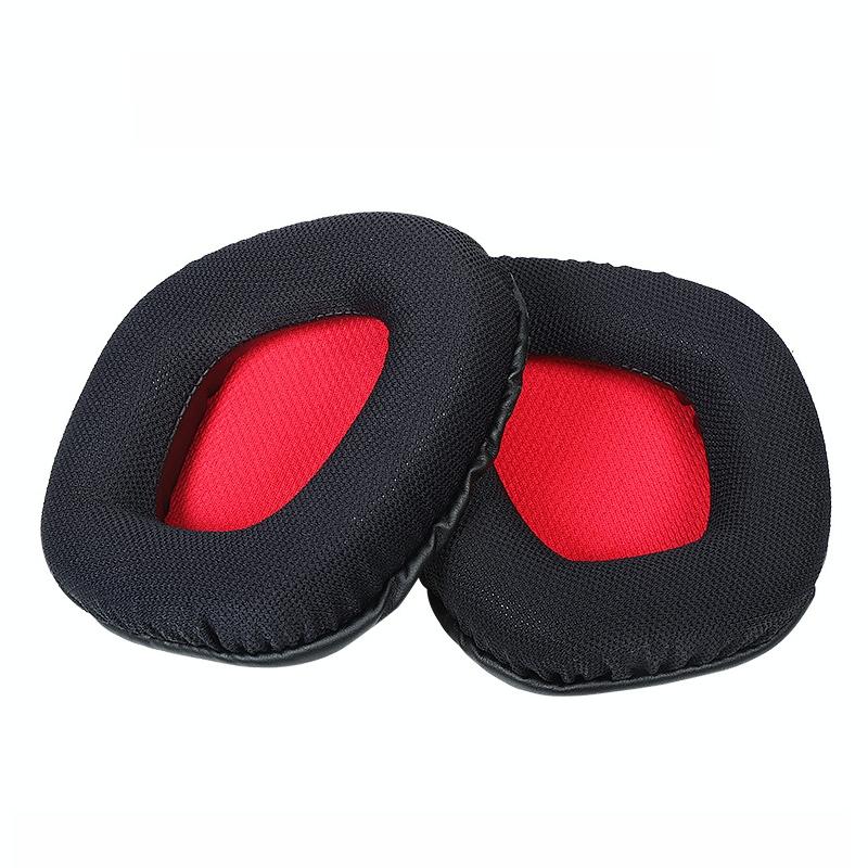 Pair Of Red Earpads For Corsair Void Pro Elite - Grid Bottom-1922443442651271168