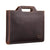 Vintage Leather Crossbody Briefcase - Dark Coffee-1915196942804193282