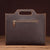 Vintage Leather Crossbody Briefcase - Dark Coffee-1915196942799998977