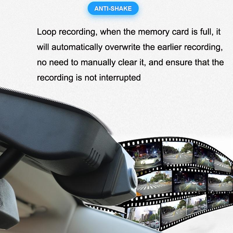 1080P Dual Recording Hidden Driving Recorder With Wifi And Screen - Black-1915196973602967555
