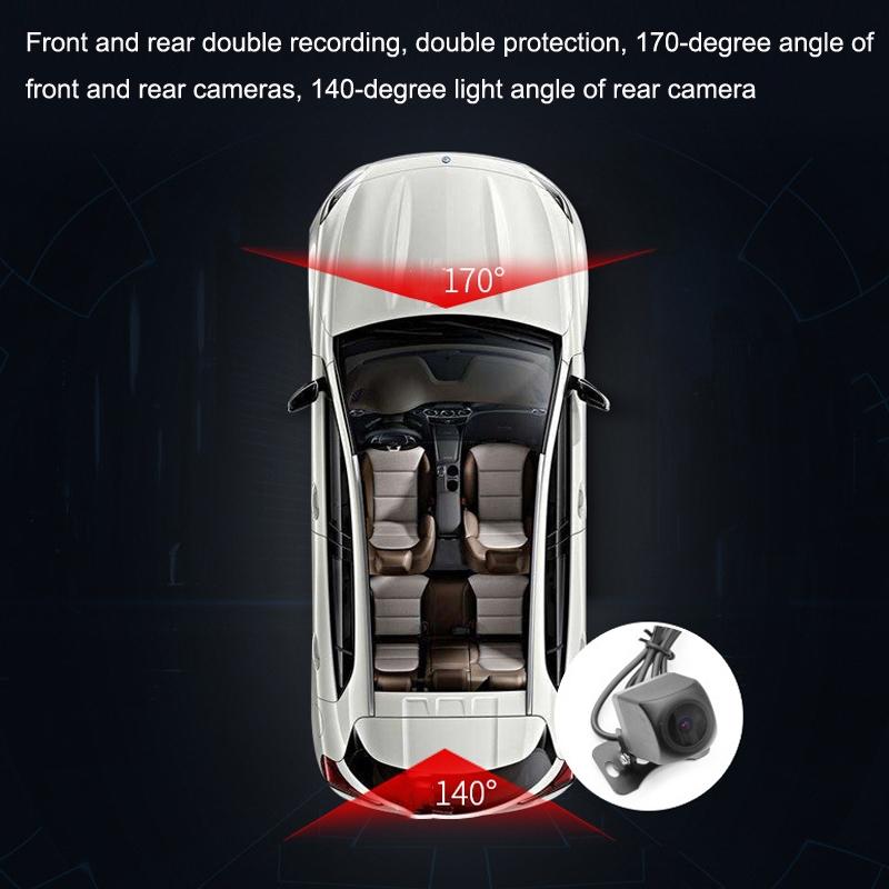 1080P Dual Recording Hidden Driving Recorder With Wifi And Screen - Black-1915196973602967558