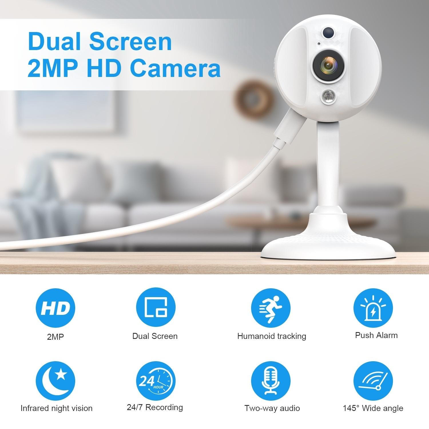 Hd Wifi Camera With Two-Way Voice Intercom For S20 Home Mobile Phone-1915197418278883329