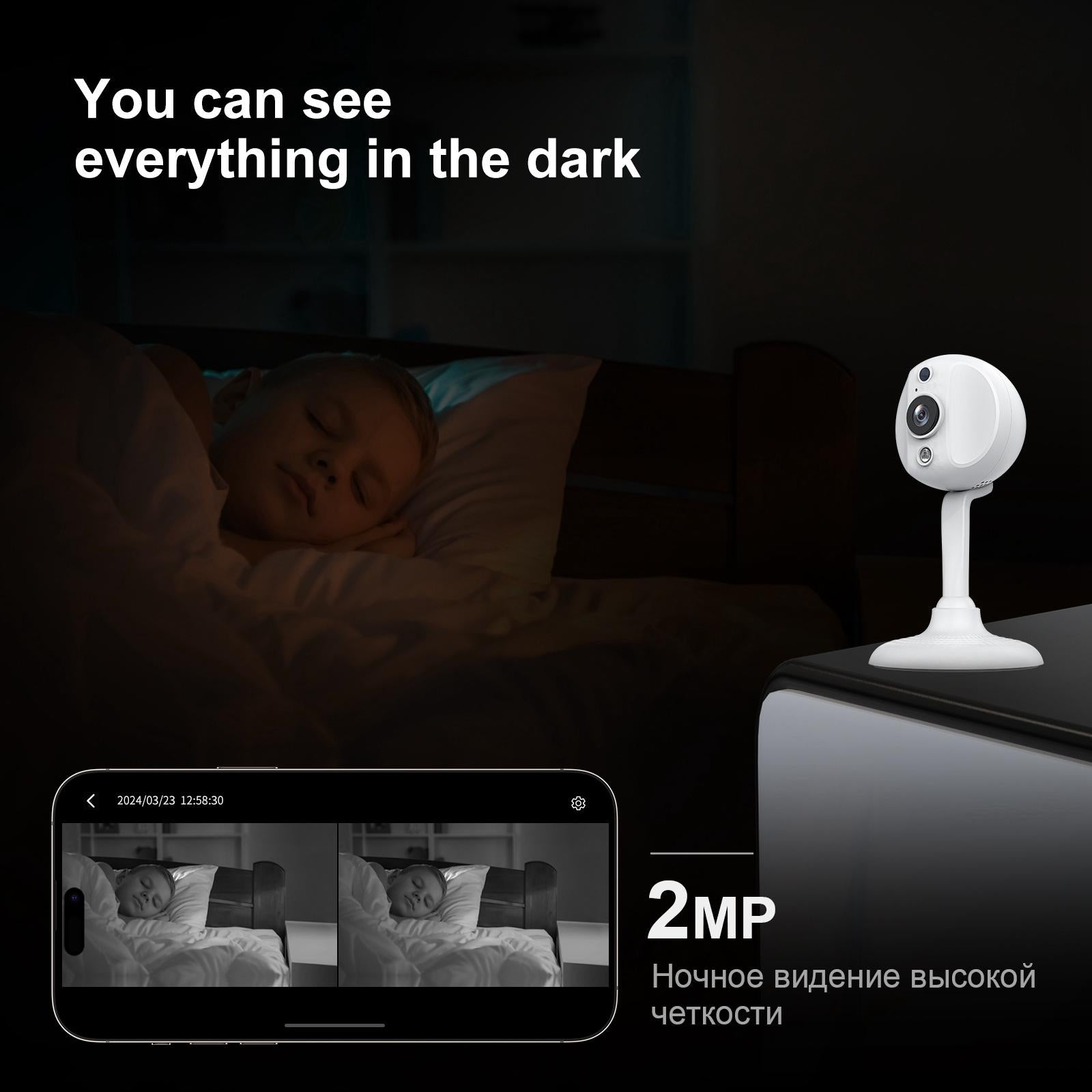 Hd Wifi Camera With Two-Way Voice Intercom For S20 Home Mobile Phone-1915197418278883332