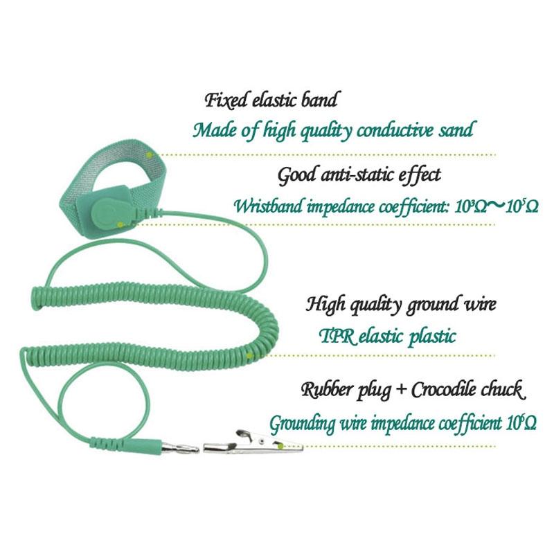Anti-Static Wrist Strap With Tpr Elastic Material - 3M Length-1915197117622784001