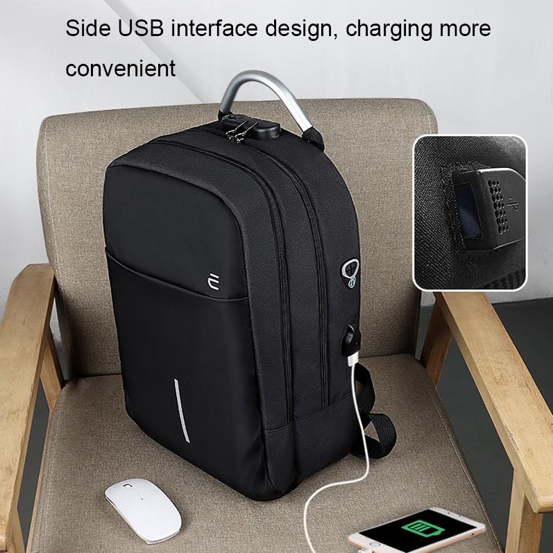 13-15.6 Inch Anti-Theft Laptop Backpack In Mysterious Black-1915196902975082499