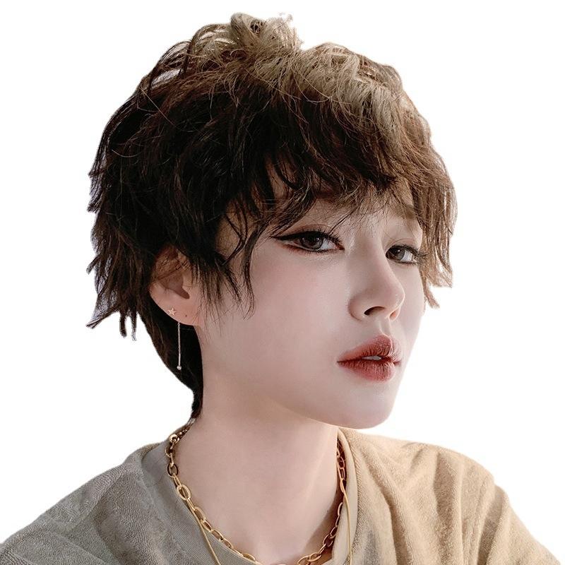 Women Fluffy Tea Full Head Wig - Natural Look-1915196827330809862