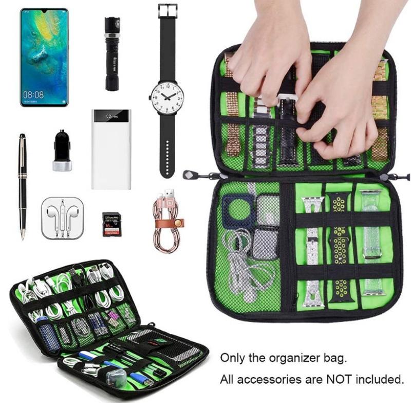 Portable Mobile Phone U Disk Storage Bag - Multifunctional Blue-1915198285325406212