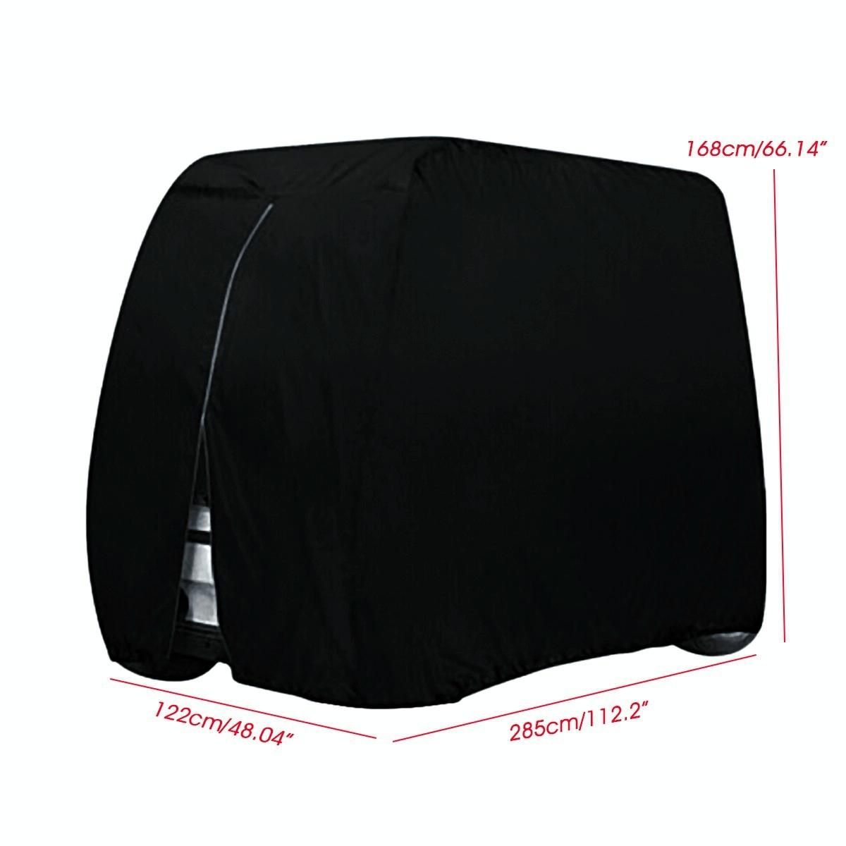 Waterproof Golf Cart Cover - 275 X 122 X 168 Cm - Black-1964932218187026433