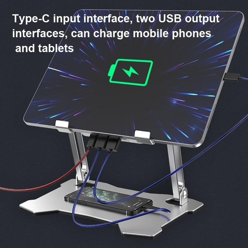 Aluminum Laptop Cooling Stand With 4 Fans-1964932361061797892