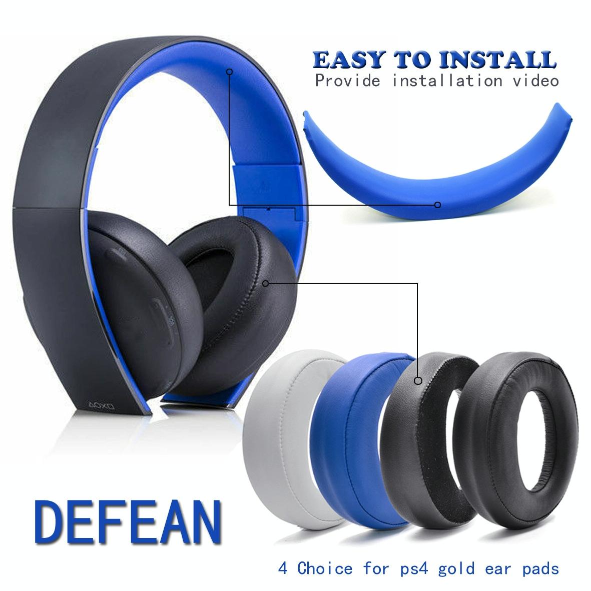 2-Pack Headphone Sponge Covers For Sony Ps3 / Ps4 7.1 Gold - Blue-1915197951521722372