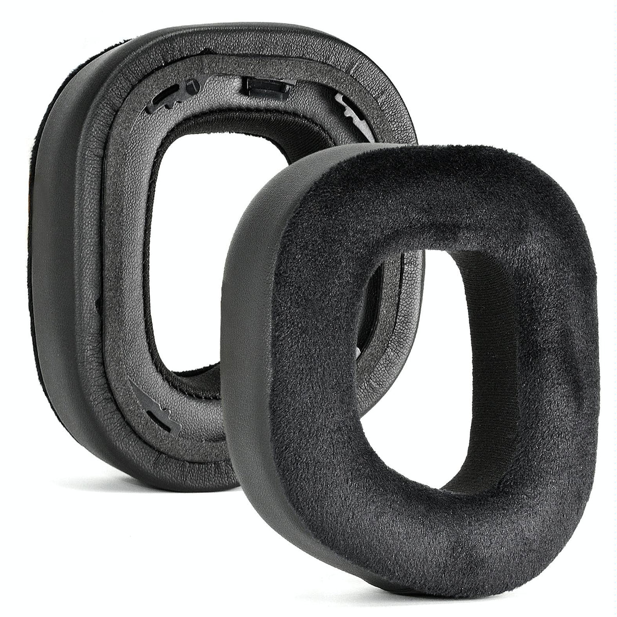 Pair Of Plush Earmuffs For Corsair Hs80 Rgb Headphones - Leather &amp; Velvet-1915198089271054336