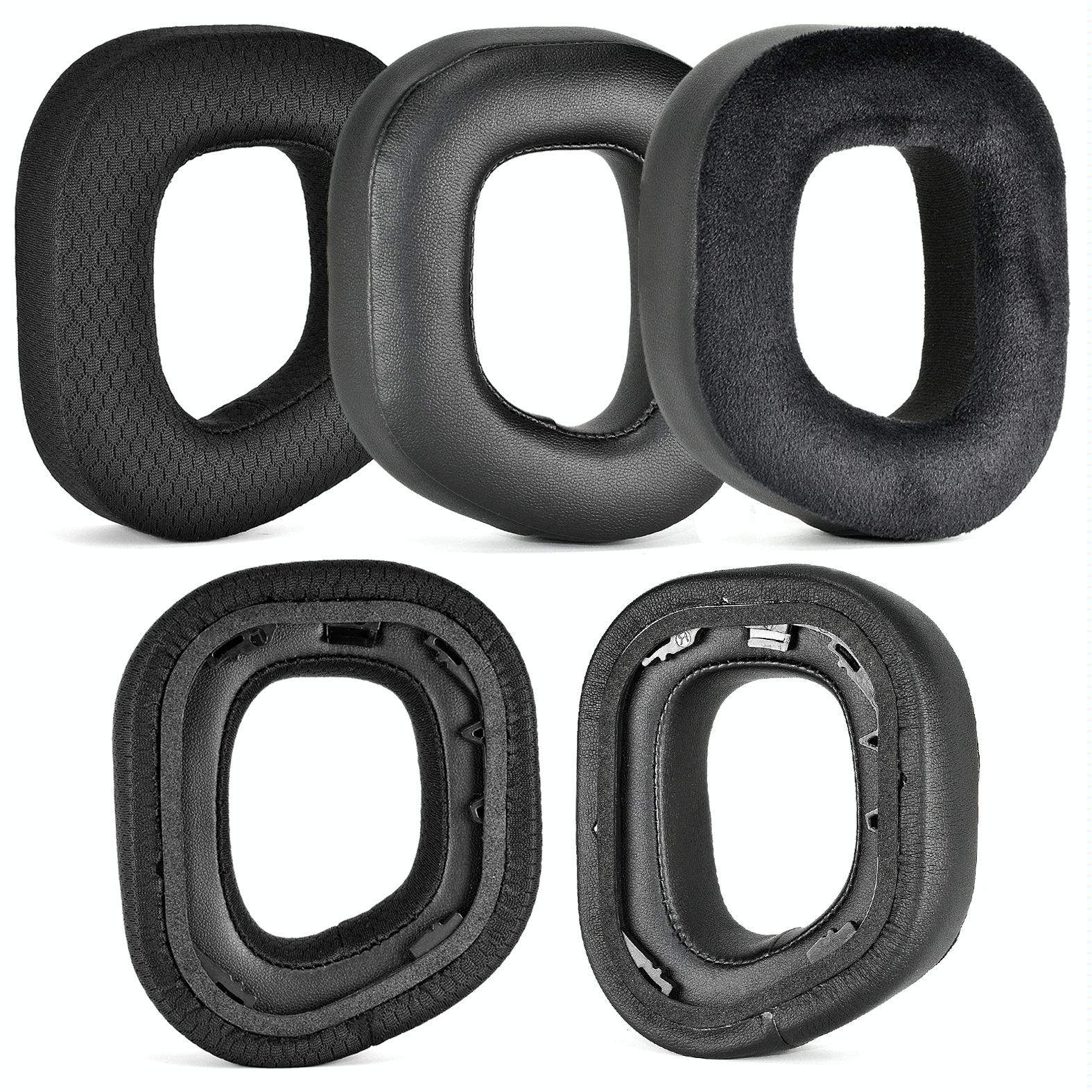 Pair Of Plush Earmuffs For Corsair Hs80 Rgb Headphones - Leather & Velvet-1915198089271054336