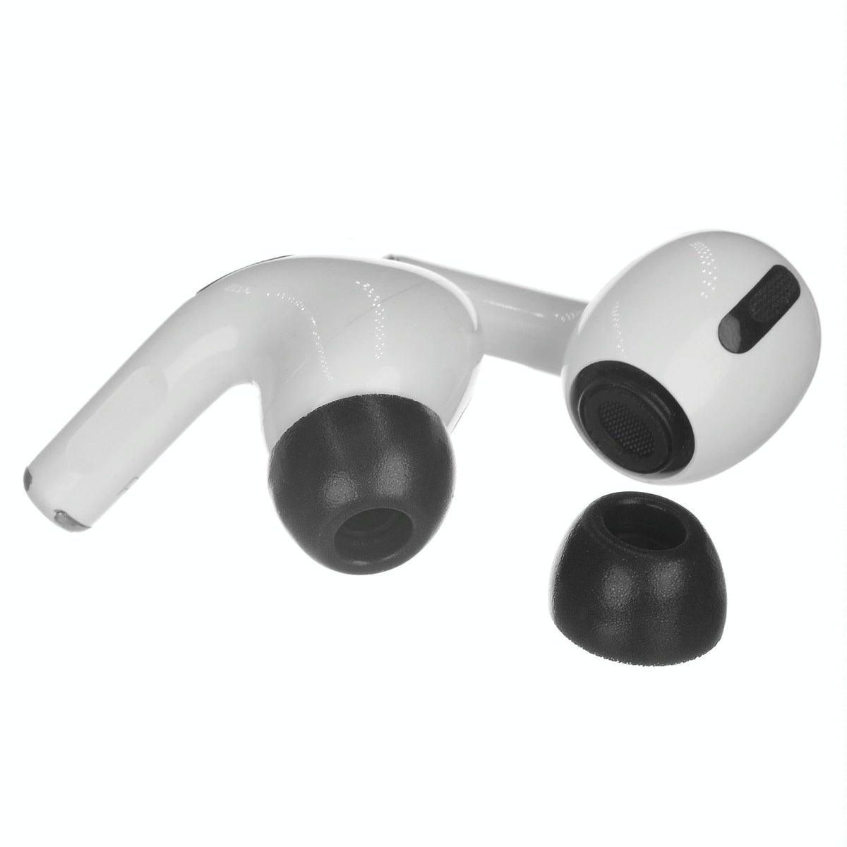2-Pack Memory Foam Ear Tips For Tws Airpods Pro - Black Large-1915198291813994496