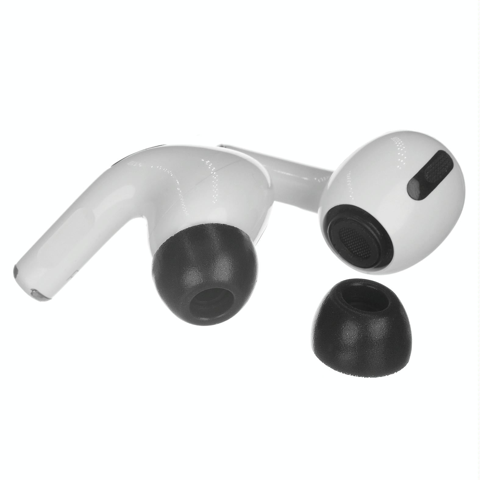 2-Pack Memory Foam Ear Caps For Tws Airpods Pro - Black Medium-1915198114483015685