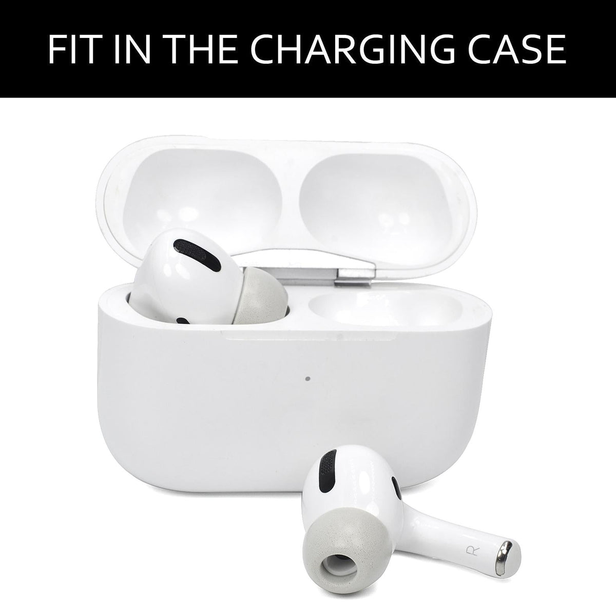 2-Pack Memory Foam Ear Tips For Tws Airpods Pro - Gray Large-1915197805874515972