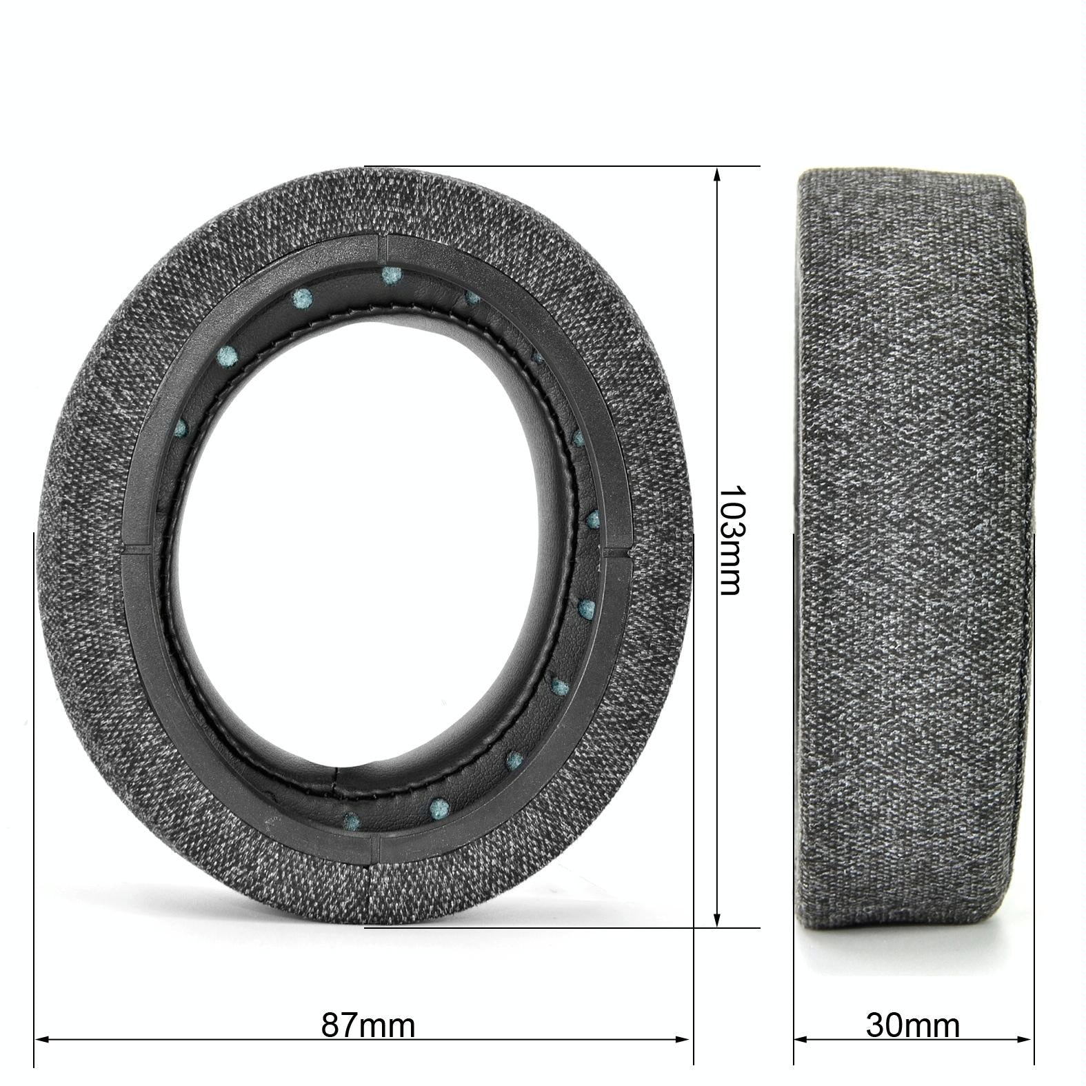 2-Pack Earpads For Corsair Hs Pro Series - Gray Linen & Leather-1915196942636421121