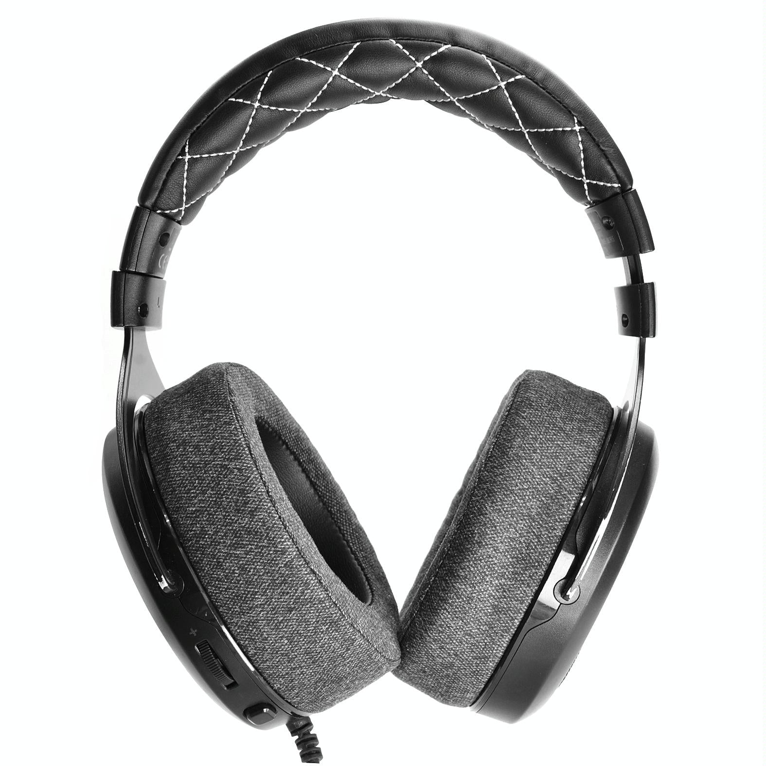 2-Pack Earpads For Corsair Hs Pro Series - Gray Linen & Leather-1915196942636421125