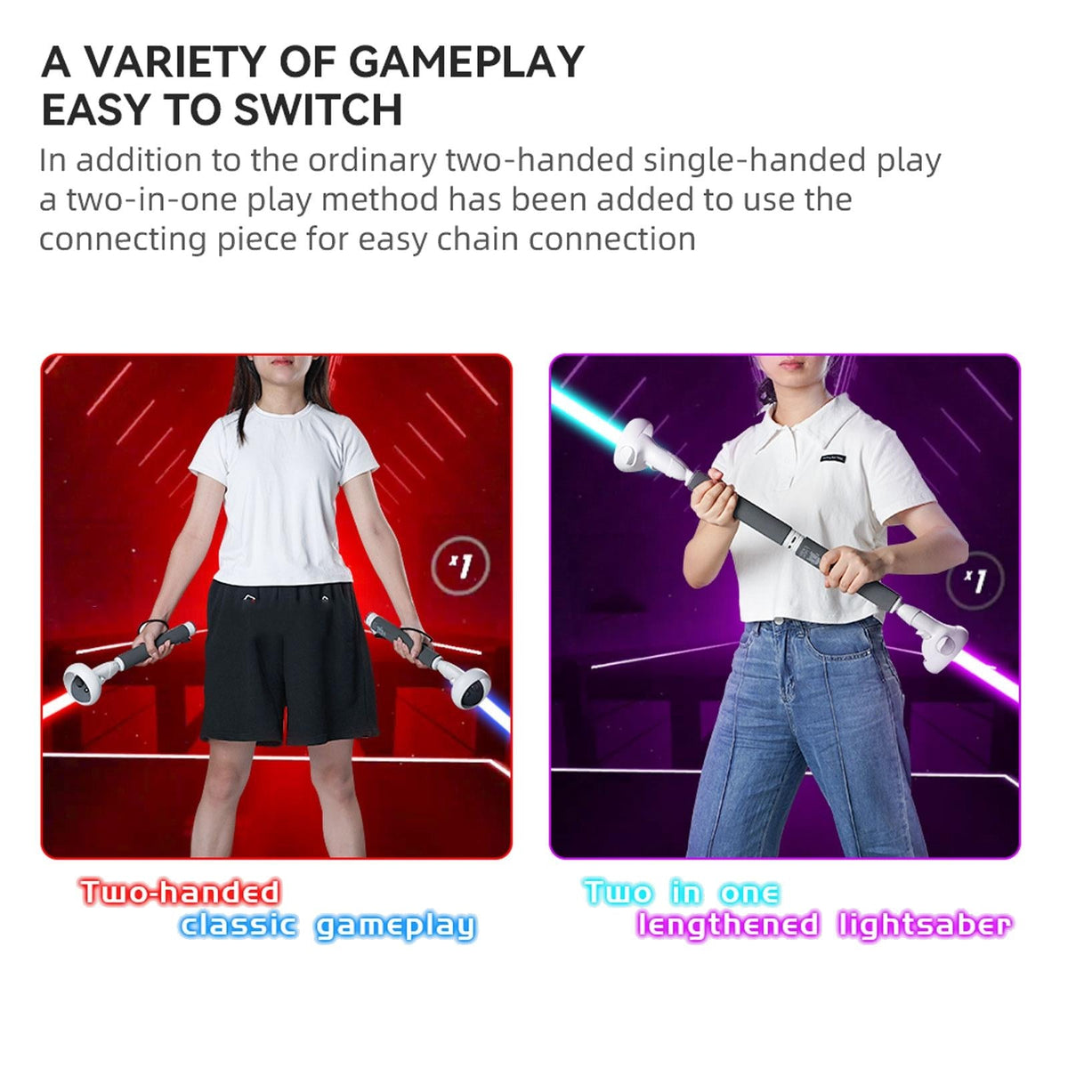 Vr Controllers For Beat Saber On Meta Quest 2 - Long Stick-1915197111599763460